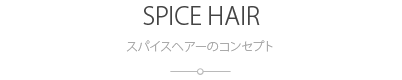スパイスヘアーのコンセプト：SPICE HAIR