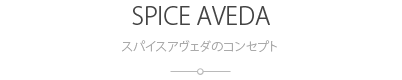 スパイスアヴェダのコンセプト：SPICE AVEDA