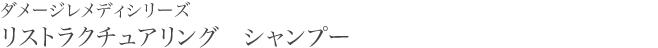 ダメージレメディーシリーズ　リストラクチュアリング シャンプー